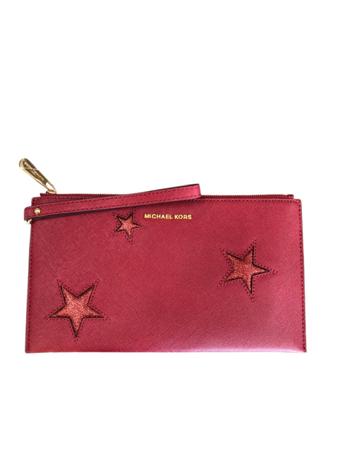 Designer Michael Kors Maroon Wristlet
