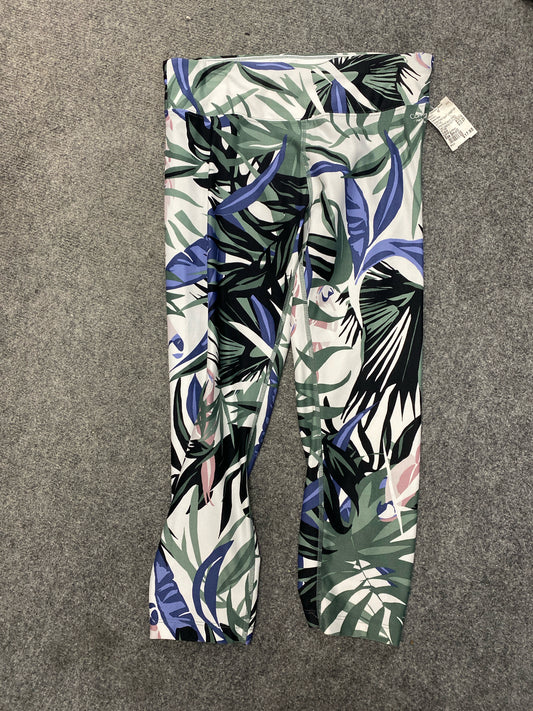 White Floral Calvin Klein Capri Leggings ACTIVE Women's