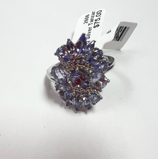 Sterling Silver Tanzanite Ring Size 8 New w/ Tags JTV