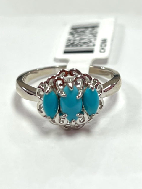 Sterling Silver Turquoise Ring New w/ Tags JTV Size 8