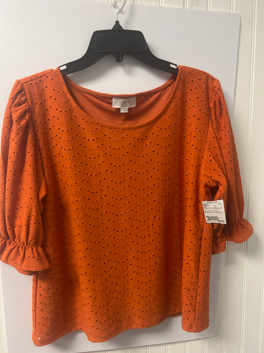 Orange Loft Short Sleeve Shirt Women's