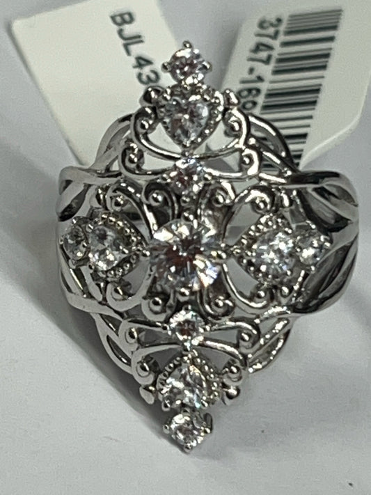 Sterling Silver CZ Ring New w/ Tags Size 9 JTV