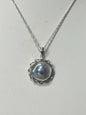 Sterling Silver South Sea Mabe Pearl Pendant & Necklace Chain New JTV