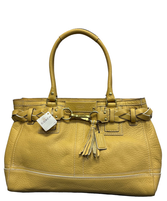 NEW Designer Yellow Coach Handbag