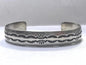 Guy Hoskie Sterling Silver .50" Open Cuff Bracelet GH Navajo