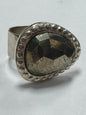 Silpada Sterling Silver Pyrite Fantasy Wide Ring Size 8 RETIRED