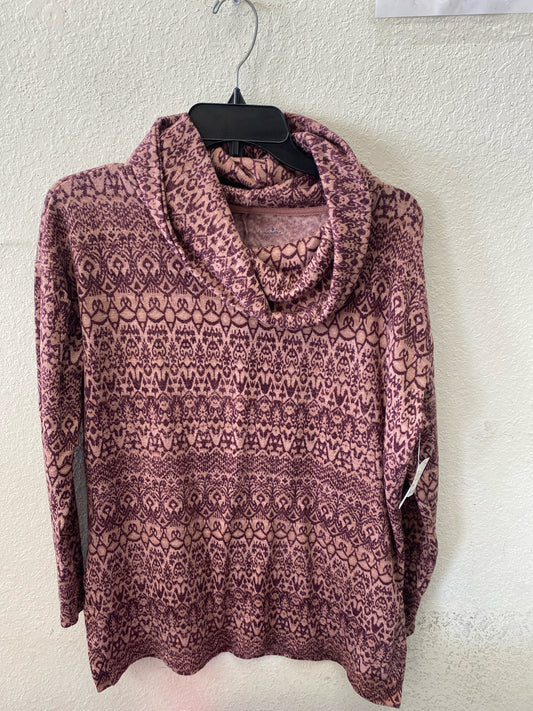 Purple Print St Johns Bay ACTIVE Sweater/Sweatshirt Women's