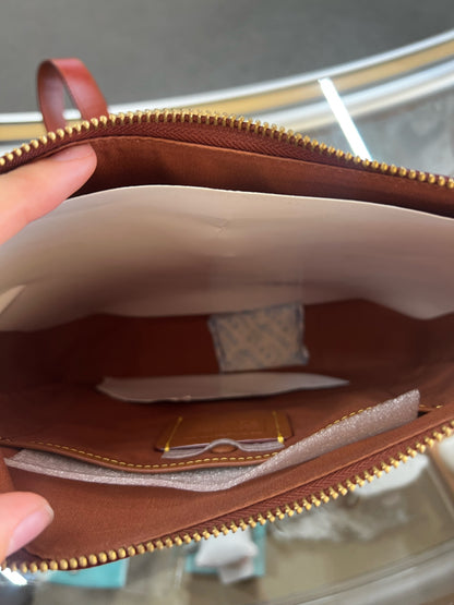 Designer NEW Coach Beige/Brown Crossbody
