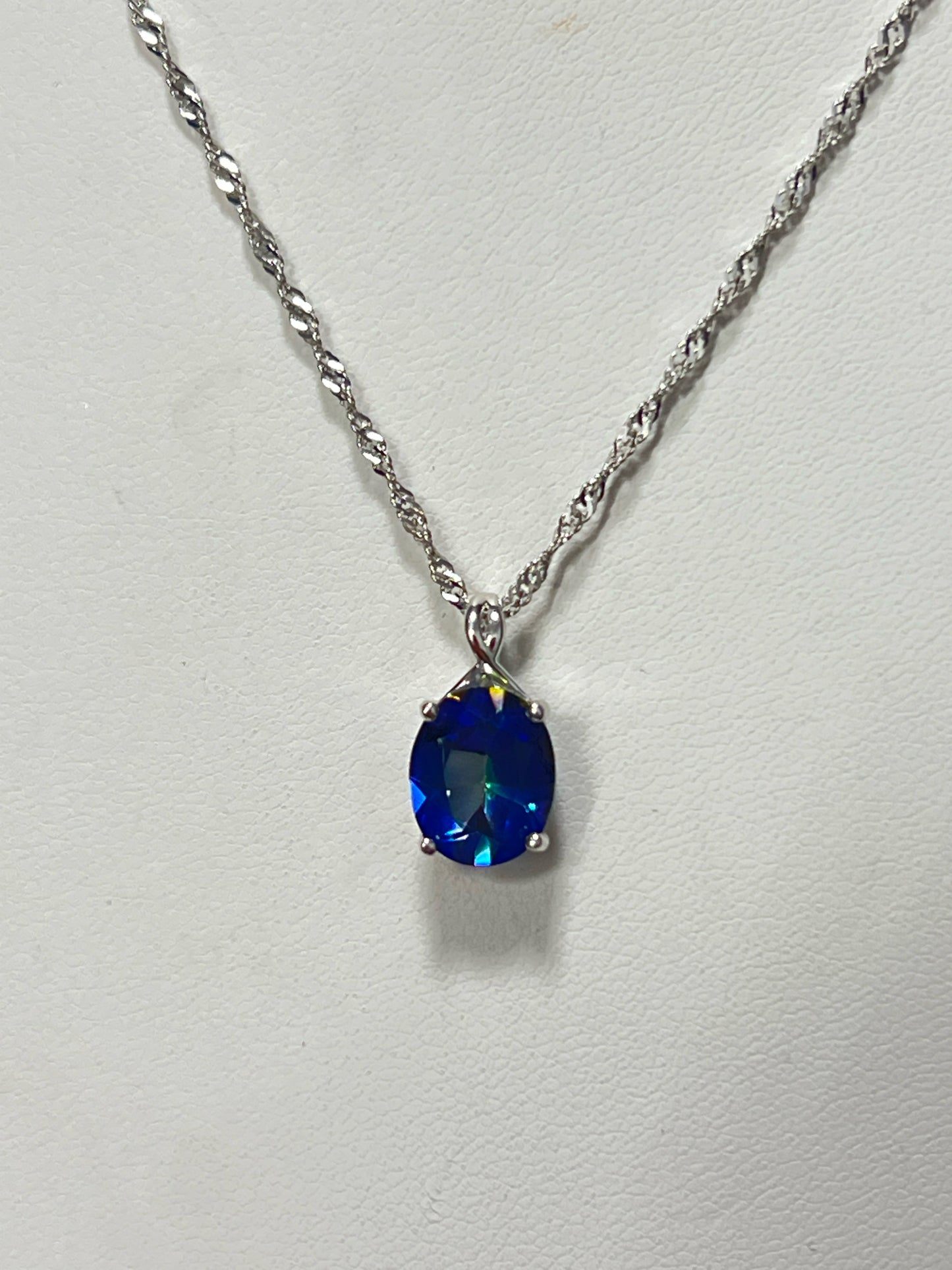 Sterling Silver Gemstone Necklace & Pendant New JTV