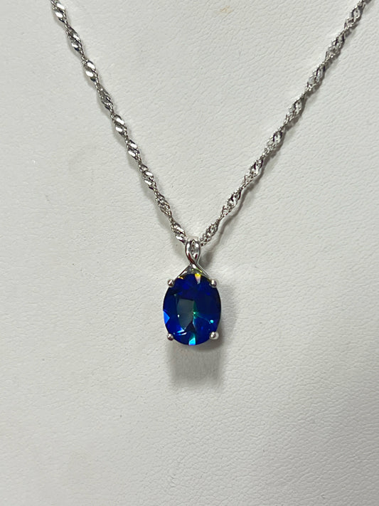 Sterling Silver Gemstone Necklace & Pendant New JTV