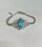 Sterling Silver Turquoise Bracelet New JTV 8"
