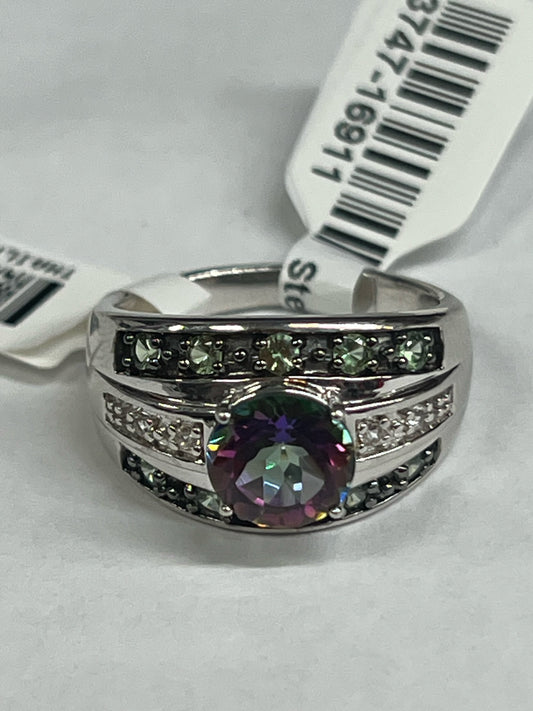 Sterling Silver Mystic Topaz Ring New Size 9 JTV