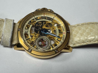 Lagos by Theorema Watch GM-113 Skeleton Dial 44mm Bo & Papers 17j Mechanical