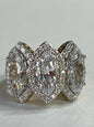 Gold Over Sterling Silver CZ Ring New Size 8 JTV