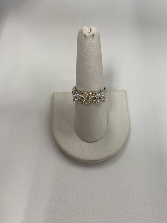 CZ Flower Ring Sz.8.25