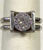 Sterling Silver CZ Ring Size 8