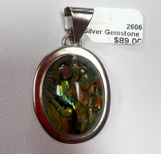 Sterling Silver Gemstone Pendant