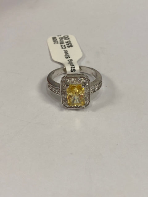 Sterling Silver CZ Ring Size 6
