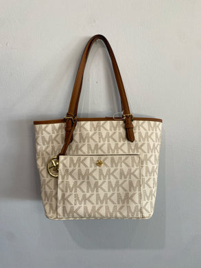 Designer Cream Michael Kors Handbag
