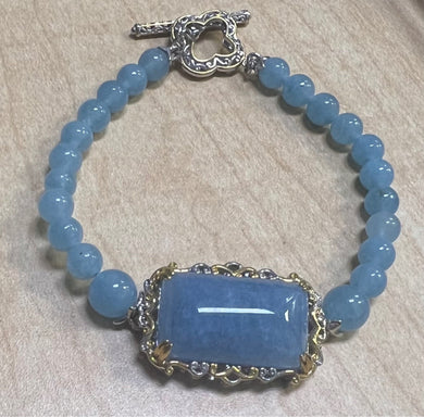 Michael Valitutti Gems En Vogue Milky Aquamarine Bracelet 7.5