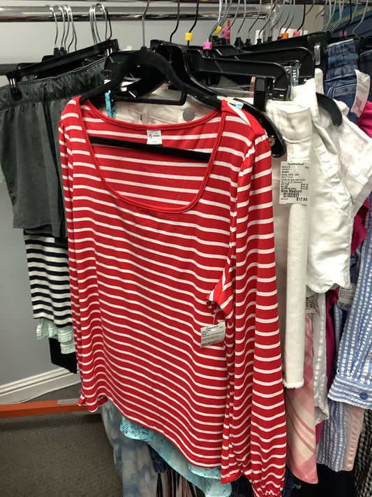 Red/White Wiholl Long Sleeve Shirt Women's