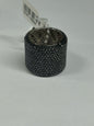 Sterling Silver Black Spinel ring Size 9 JTV New