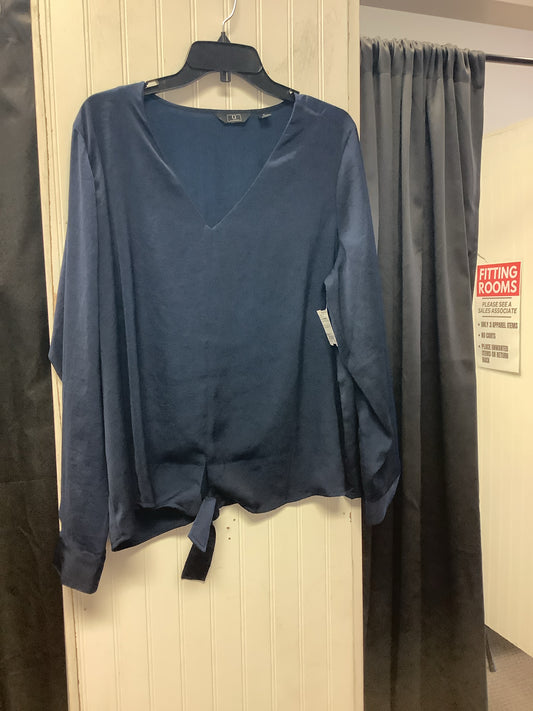 Navy Blue G by Giuliana Long Sleeve Shirt Women's
