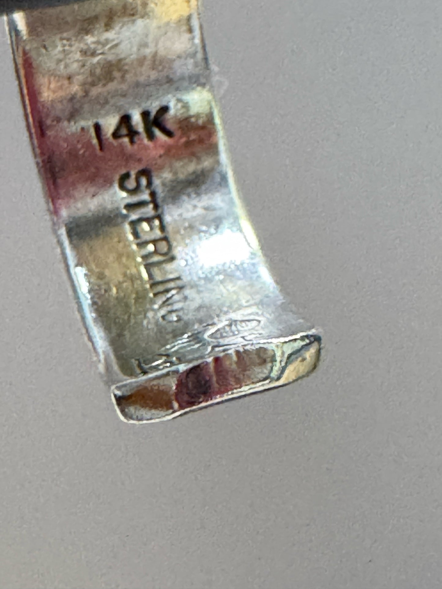 Rhoda Jack 14K Yellow Gold & Sterling Silver Native Bear Half Hoop Earrings