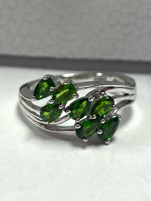 Sterling Silver Chrome Diopside Ring New w/ Tags Size 8 JTV