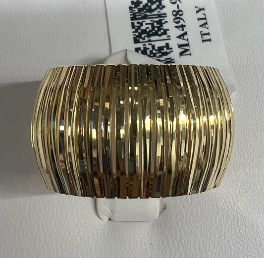 Yellow Gold Over Bronze Ring New w/ Tags JTV Made in Italy Size 9