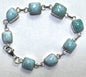 Sterling Silver Larimar Bracelet 7.5"