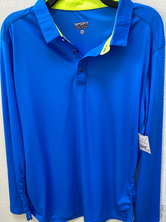 Blue Sport Long Sleeve Shirt Men's