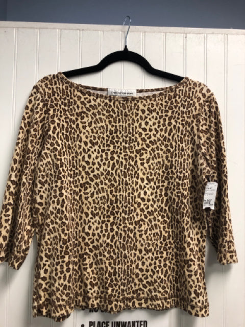 Animal Print Jones New York Long Sleeve Shirt Women's