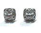 Tacori CZ Cubic Zirconia Earrings 925 Sterling Silver Stud Earrings