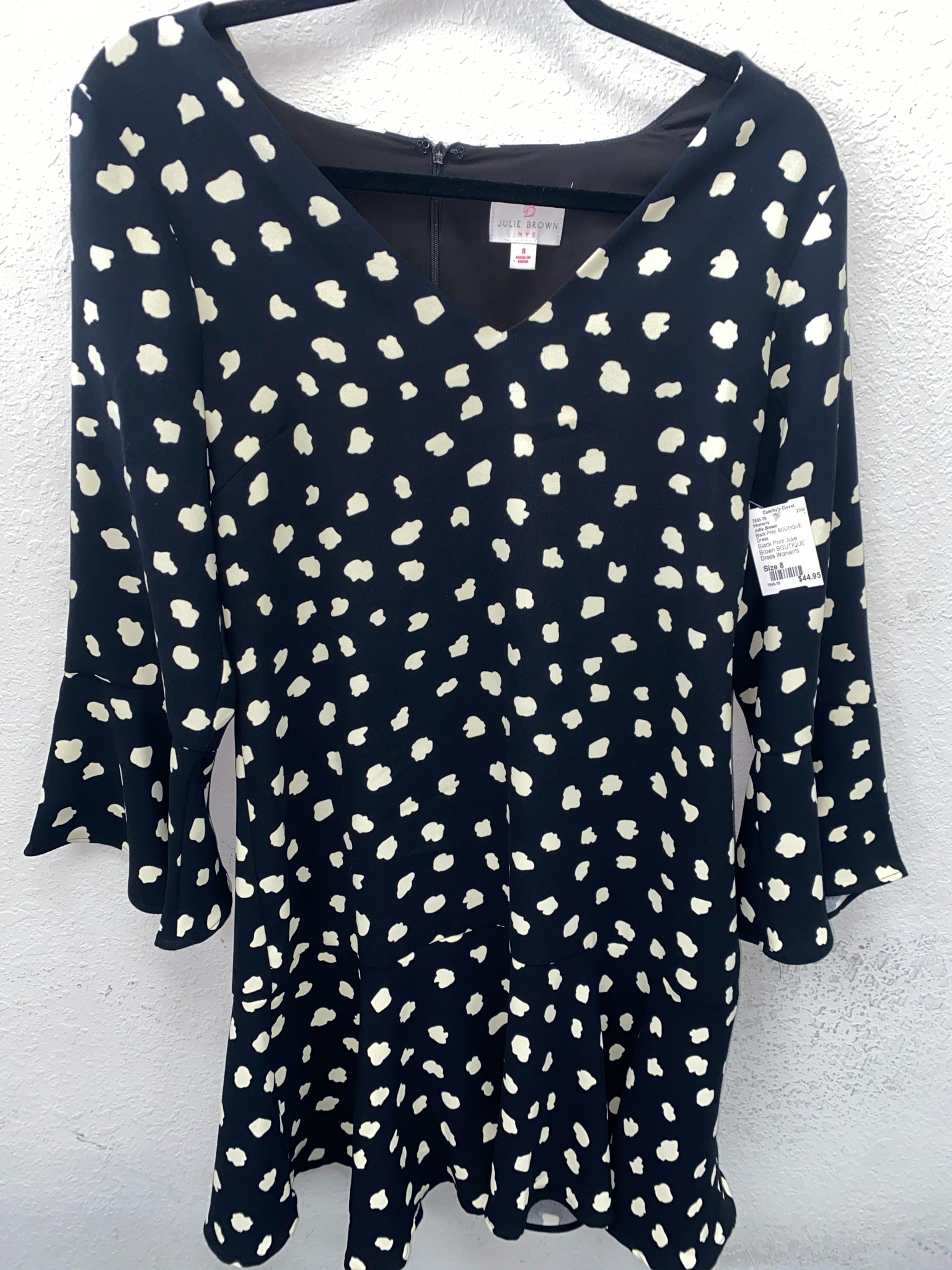Black Print Julie Brown BOUTIQUE Dress Women's – Camilla's Closet  Consignment