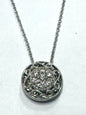 Gabriel & Co Sterling Silver Mediterranean Diamond Filigree Pendant Necklace