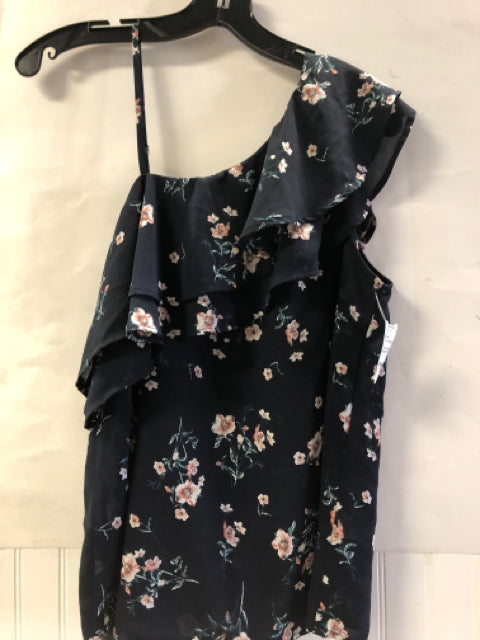 Floral Blu Pepper Short Sleeve Shirt Women's