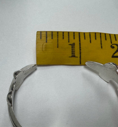 Francis FL Begay Sterling Silver Navajo Sandcast Cuff Native American Bracelet
