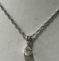 Sterling Silver CZ Necklace Pendant Chain New JTV