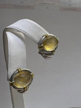 Load image into Gallery viewer, Judith Ripka Sterling Silver &amp; 14K Gold Clad &amp; Gold Leaf Doublet Earrings