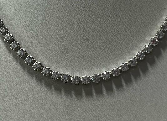Sterling Silver CZ Necklace Pendant Chain New JTV