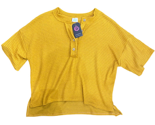 Mustard Blue Buttercup NEW Short Sleeve Shirt Women's