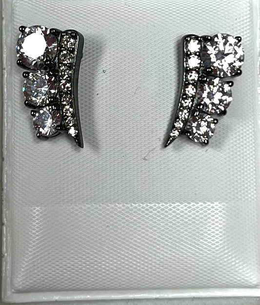 Sterling Silver CZ Earrings New JTV