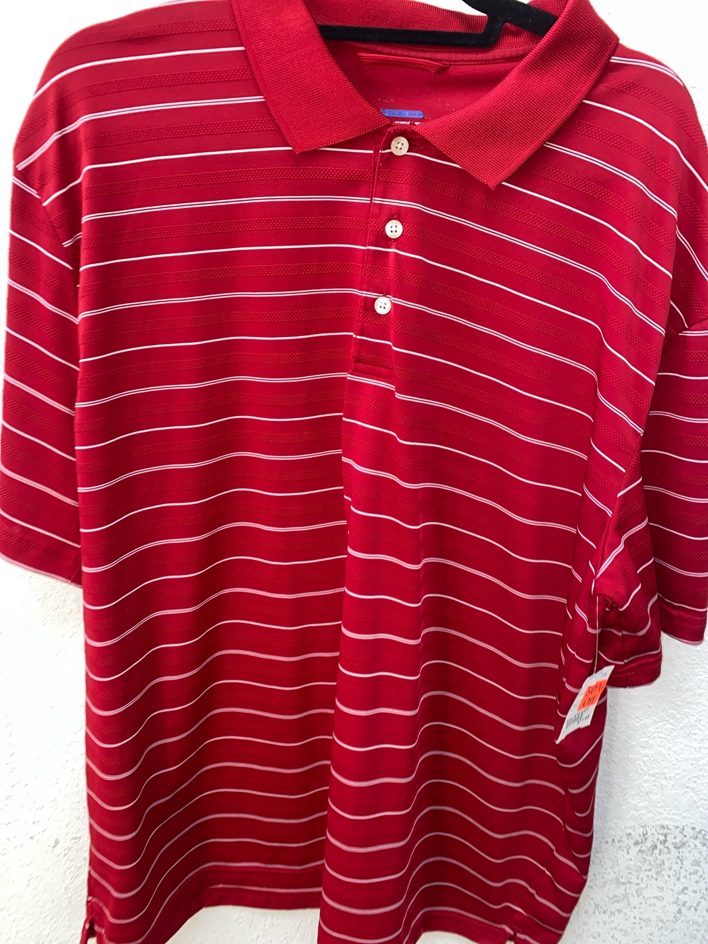 Red Striped Chaps ACTIVE Polo Men's