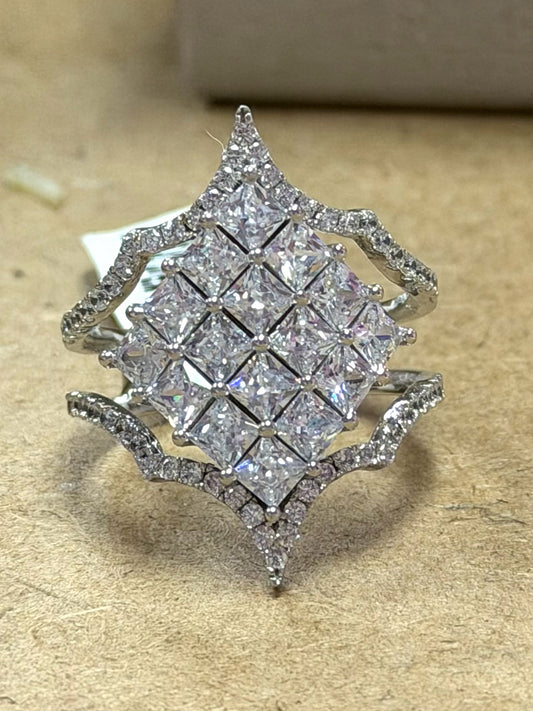 Sterling Silver CZ Ring New w/ Tags Size 8 JTV