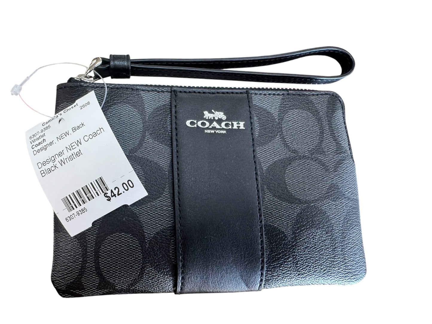 Designer NEW Coach Black Wristlet