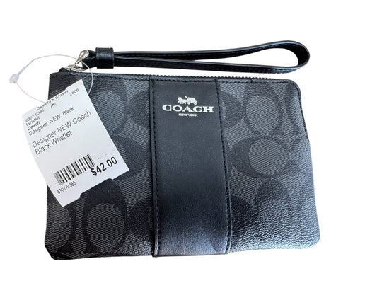 Designer NEW Coach Black Wristlet