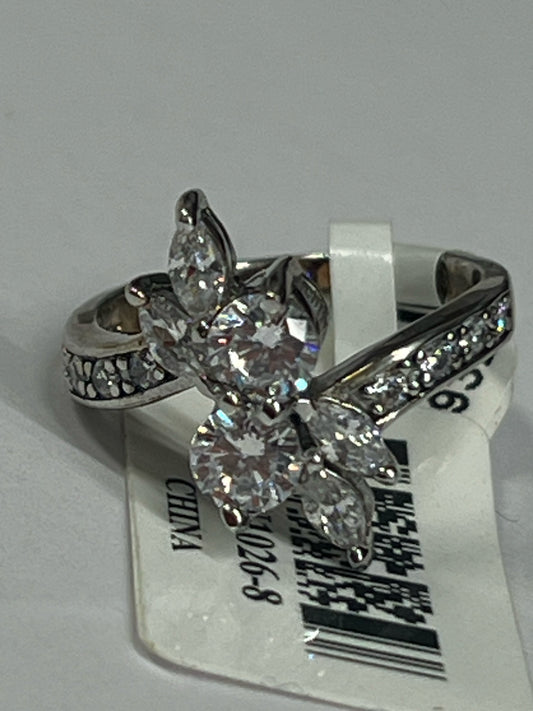 Sterling Silver CZ Ring New w/ Tags Size 8 JTV