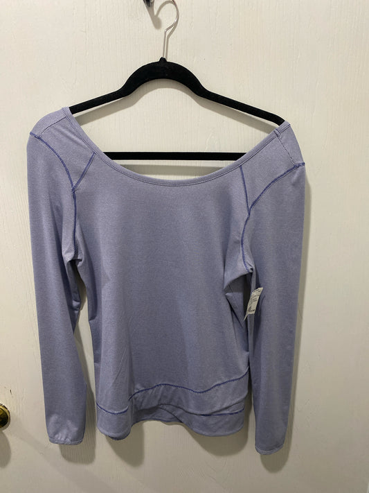 Blue Striped Apana ACTIVE Long Sleeve Shirt Women's