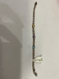 7.5" Sterling Silver Bracelet Multi Gem